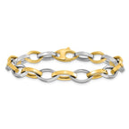 Leslie's 14K Two-Tone Polished Link Bracelet - Image 3