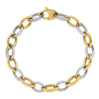 Leslie's 14K Two-Tone Polished Link Bracelet - Image 4