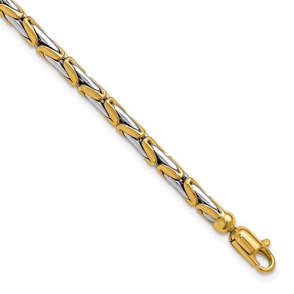 Leslie's 14K Two-Tone Polished Fancy Link Bracelet