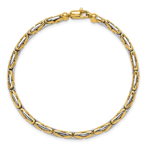 Leslie's 14K Two-Tone Polished Fancy Link Bracelet - Image 4