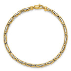 Leslie's 14K Two-Tone Polished Fancy Link Bracelet - Image 4