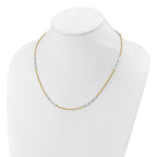 Leslie's 14K Two-Tone Polished Fancy Link Necklace - Image 3