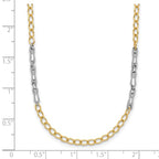 Leslie's 14K Two-Tone Polished Fancy Link Necklace - Image 5