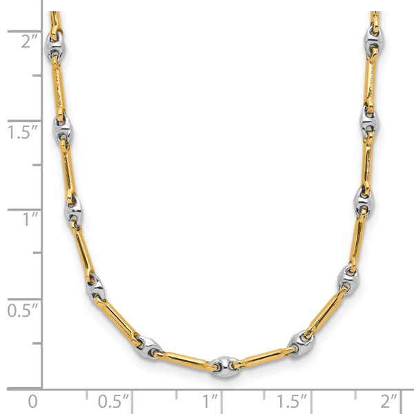 Leslie's 14K Two-Tone Polished Fancy Link Necklace - Image 5