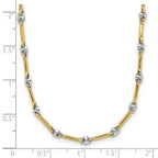 Leslie's 14K Two-Tone Polished Fancy Link Necklace - Image 5