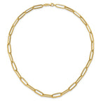 Leslie's 14K Polished and Textured Fancy Link Necklace - Image 4