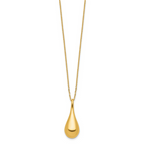 Leslie's 14K Polished Teardrop 16in w/2in ext. Necklace - Image 2