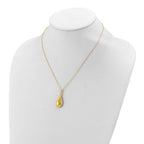 Leslie's 14K Polished Teardrop 16in w/2in ext. Necklace - Image 4