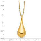 Leslie's 14K Polished Teardrop 16in w/2in ext. Necklace - Image 5