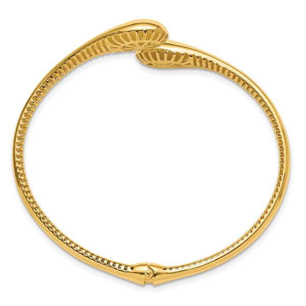 Leslie's 14K Polished Bypass Teardrop Hinged Bangle - Image 2