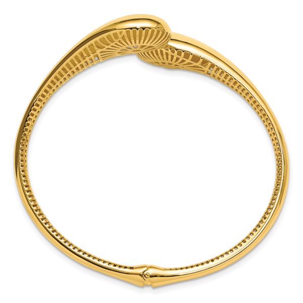 Leslie's 14K Polished Bypass Teardrop Hinged Bangle - Image 2