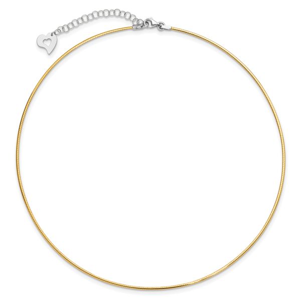Leslie's 14K Two-tone Polished Reversible with 2in ext. Necklace - Image 3