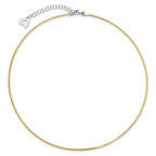 Leslie's 14K Two-tone Polished Reversible with 2in ext. Necklace - Image 3