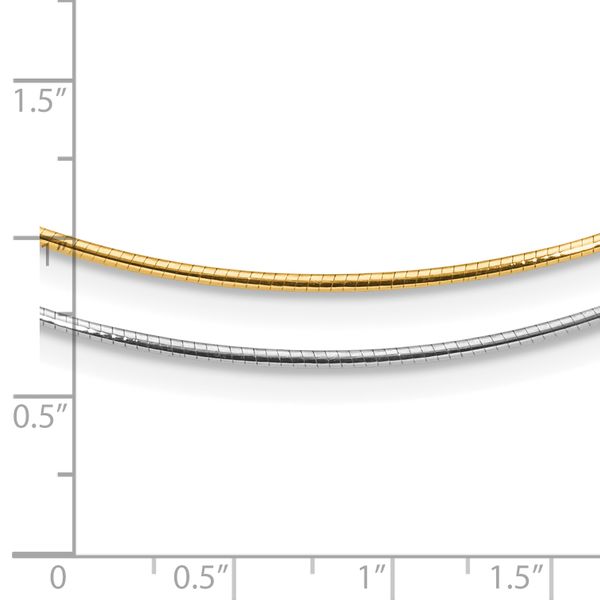 Leslie's 14K Two-tone Polished Reversible with 2in ext. Necklace - Image 5