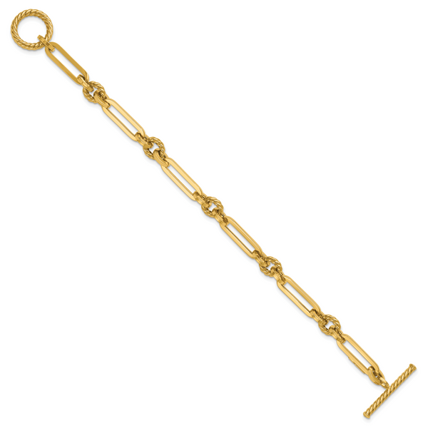 Leslie's 14K Polished Fancy Link Toggle Bracelet - Image 2