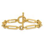 Leslie's 14K Polished Fancy Link Toggle Bracelet - Image 3