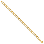 Leslie's 14K Polished and Hammered Fancy Link Bracelet - Image 2