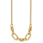 Leslie's 14K Polished and Satin 2-strand Fancy Link with 1in ext. Necklace - Image 2