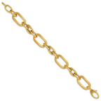 Leslie's 14K Polished and Satin Fancy Link Bracelet - Image 2