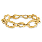 Leslie's 14K Polished and Satin Fancy Link Bracelet - Image 3