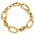 Leslie's 14K Polished and Satin Fancy Link Bracelet - Image 4
