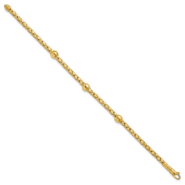 Leslie's 14K Polished and Satin Braided Bracelet - Image 2