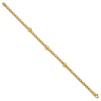 Leslie's 14K Polished and Satin Braided Bracelet - Image 2