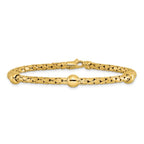 Leslie's 14K Polished and Satin Braided Bracelet - Image 3