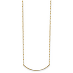 Leslie's 14K w/Rhodium Polished and Diamond-cut Bar Necklace - Image 2
