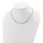 Leslie's 14K w/Rhodium Polished and Diamond-cut Bar Necklace - Image 3