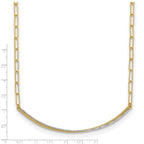 Leslie's 14K w/Rhodium Polished and Diamond-cut Bar Necklace - Image 5