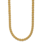 Leslie's 14K Polished/Textured and Diamond-cut Necklace - Image 2