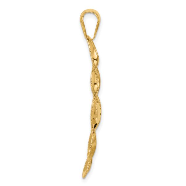 Leslie's' 14K Polished and Satin Circles Pendant - Image 2