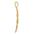 Leslie's' 14K Polished and Satin Circles Pendant - Image 2