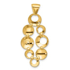 Leslie's' 14K Polished and Satin Circles Pendant - Image 3