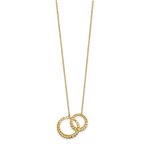 Leslie's 14K Polished and Diamond-cut Circles w/2in ext. Necklace - Image 2