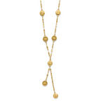Leslie's 14K Polished and Diamond-cut Disc Design w/2in ext. Necklace - Image 2