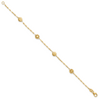 Leslie's 14K Polished and Diamond-cut Disc Design Bracelet - Image 2
