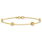 Leslie's 14K Polished and Diamond-cut Disc Design Bracelet - Image 3