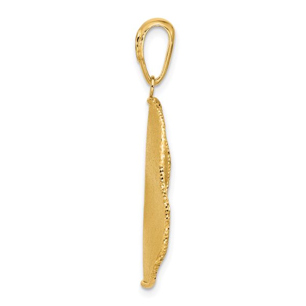 Leslie's 14K Two-tone Polished and Satin Teardrop Pendant - Image 2