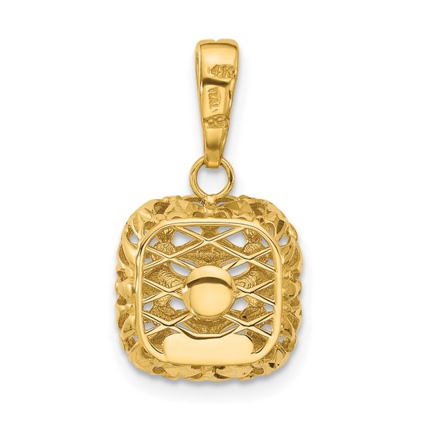 Leslie's 14K Polished Puffed Square Pendant - Image 3
