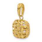 Leslie's 14K Polished Puffed Square Pendant - Image 4