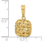 Leslie's 14K Polished Puffed Square Pendant - Image 5