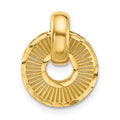 Leslie's 14K Polished and Diamond-cut Circle Pendant