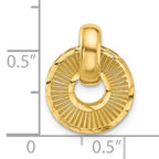 Leslie's 14K Polished and Diamond-cut Circle Pendant - Image 5