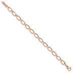 Leslie's 14K White and Rose Gold Polished w/.5in ext. Bracelet - Image 2