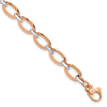 Leslie's 14K White and Rose Gold Polished w/.5in ext. Bracelet