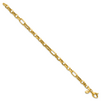 Leslie's 14K Polished and Hammered Fancy Link Bracelet - Image 2