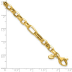 Leslie's 14K Polished and Hammered Fancy Link Bracelet - Image 5