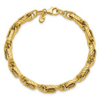 Leslie's 14K Polished and Grooved Fancy Link Bracelet - Image 4